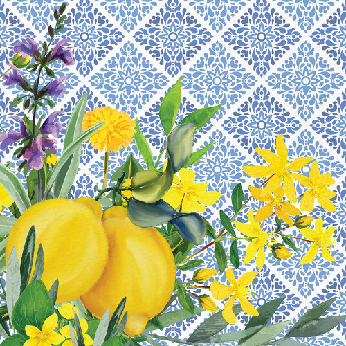 Lemon Tile 1 by Kimberly Allen (24 x 24)
