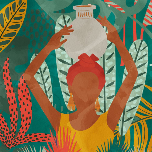 Palm Walk 2 by Kimberly Allen (24 x 24)