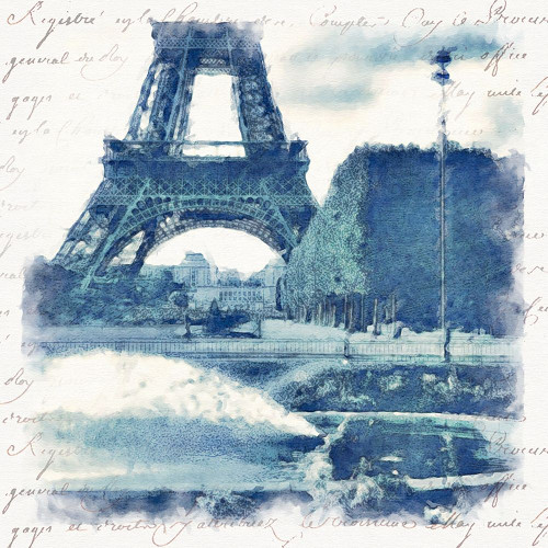 Paris  in Blue I by Noah Bay (24 x 24)