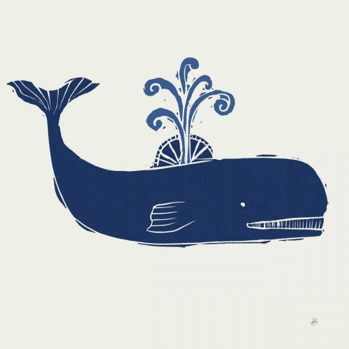 Primitive Sea I Navy by Daphne Brissonnet (24 x 24)