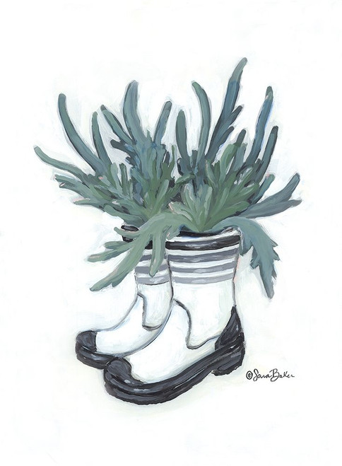 Rain Boot Staghorn Fern by Sara Baker (18 x 24)