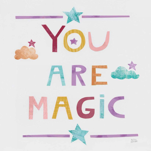 Unicorn Magic V Sq Clouds Dark by Melissa Averinos (12 x 12)