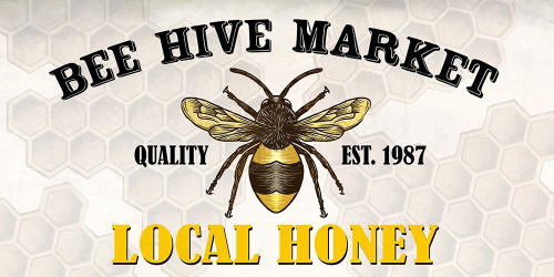 Bee Hive Market 2 by Kimberly Allen (24 x 12)