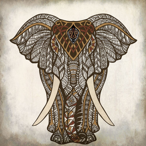 Mandala Elephant by Kimberly Allen (12 x 12)