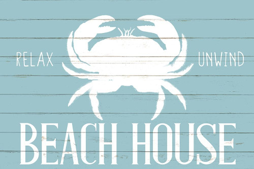 Beach House Crab by Kimberly Allen (24 x 18)
