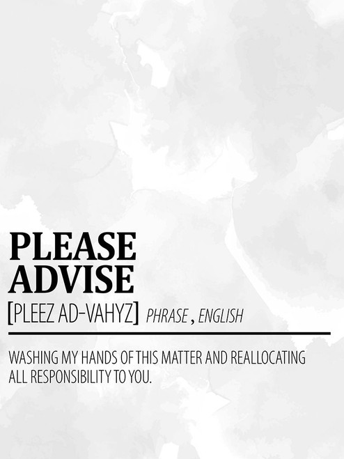 Please Advise 1 Watercolor BW by Kimberly Allen (18 x 24)