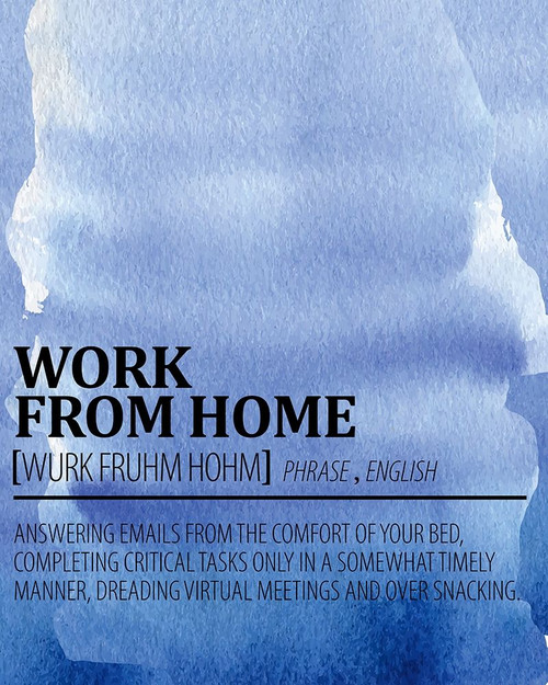 Work from Home Watercolor Blue by Kimberly Allen (18 x 24)