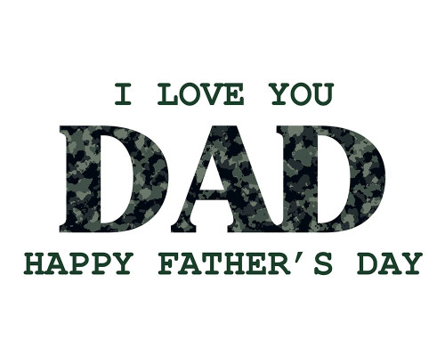 I love you Dad Camo by Kimberly Allen (24 x 18)