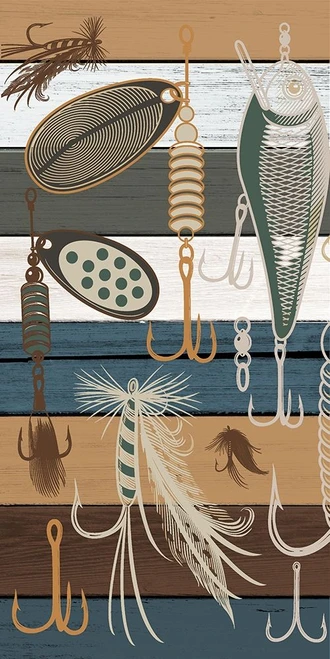 Fishing Panel 2 V2 by Kimberly Allen (12 x 24)