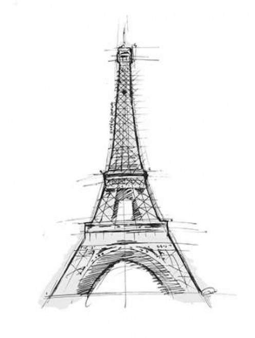 Eiffel Sketch D Poster Print by  OnRei (9 x 12)