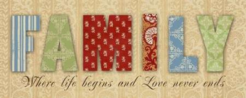 Family  Bright Poster Print by Taylor Greene (10 x 20)