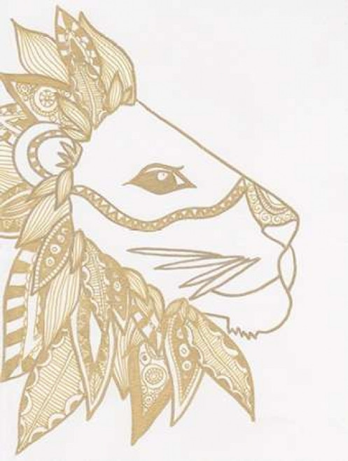 Lion Gold Poster Print by  Pam Varacek  (9 x 12)