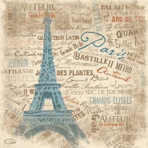 Paris SQ Poster Print by  OnRei (12 x 12)