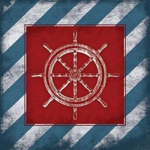 Striped Steering Wheel Poster Print by Jace Grey (12 x 12)