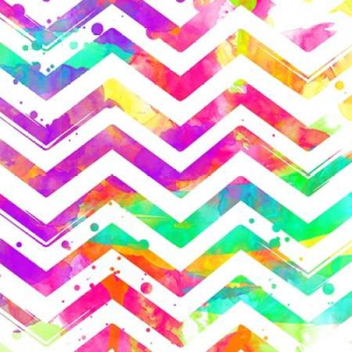 Rainbow Chevron Poster Print by Jace Grey (12 x 12)