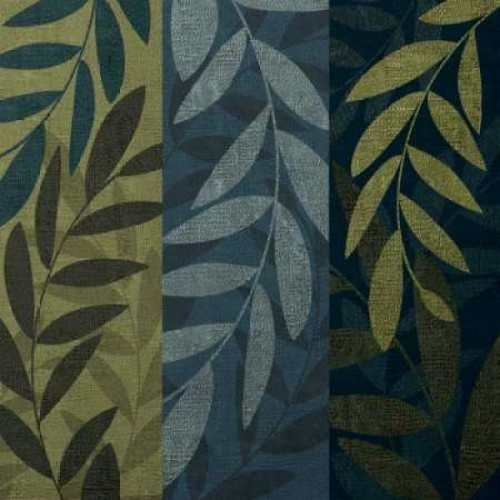 Green and Blue 3 Panel II Poster Print by Kristin Emery (12 x 12)