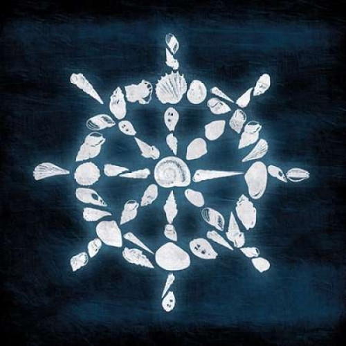 Shell Wheel Deeper Blue Poster Print by Jace Grey (12 x 12)