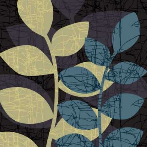 Scribble Leaves I Poster Print by Kristin Emery (12 x 12)