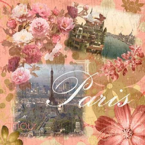 Paris Amour Coral Poster Print by Lauren Gibbons (12 x 12) Paris Amour Coral Poster Print by Lauren Gibbons (12 x 12)