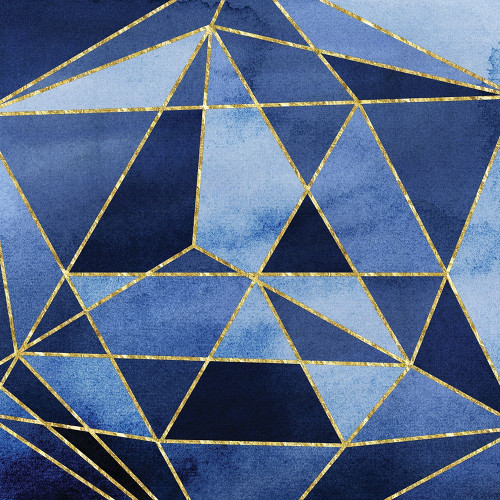 Navy GeoAbstract Poster Print by Alicia Vidal (12 x 12)