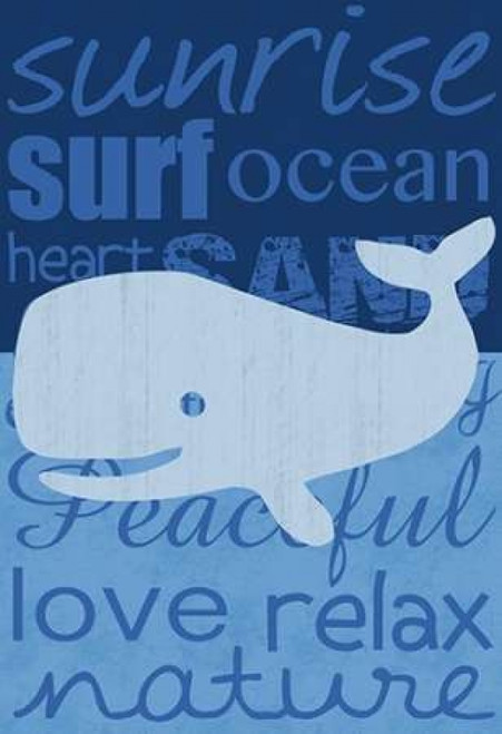 Beach Whale Poster Print by Lauren Gibbons (10 x 14)