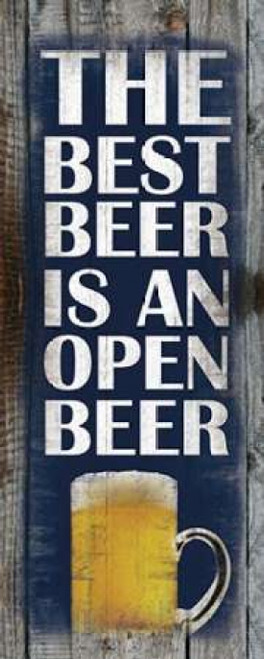 Open Beer Poster Print by Lauren Gibbons (10 x 20)