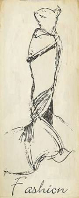 FASHION SKETCH Poster Print by Taylor Greene (10 x 20)