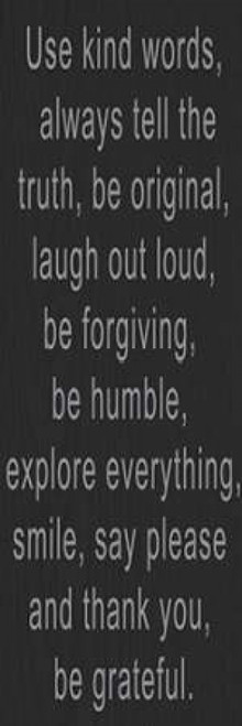 USE KIND WORDS GREY Poster Print by Taylor Greene (8 x 24)