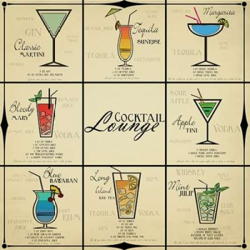 Cocktail Lounge Poster Print by Taylor Greene (12 x 12)
