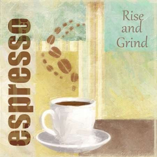 RISE AND GRIND Poster Print by Taylor Greene (12 x 12)