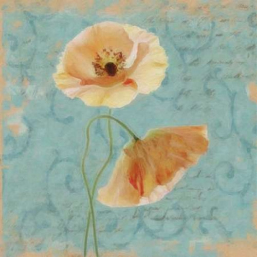BLUE POPPY SCRIPT I Poster Print by Taylor Greene (12 x 12)