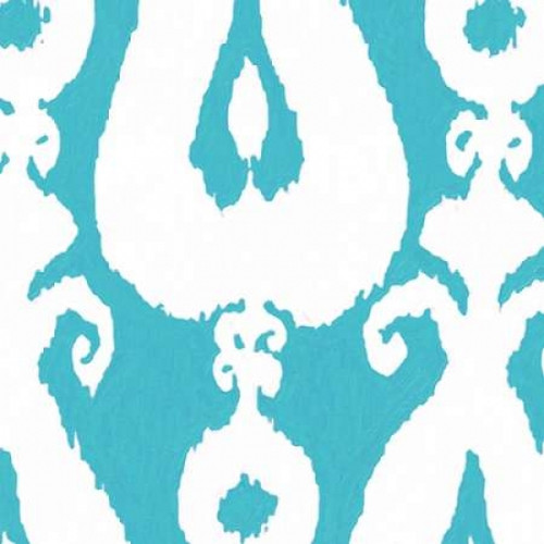 AQUA IKAT Poster Print by Taylor Greene (12 x 12)