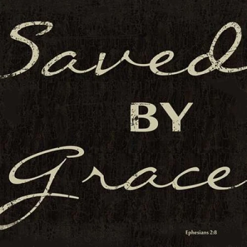 SAVED BY GRACE Poster Print by Taylor Greene (12 x 12)