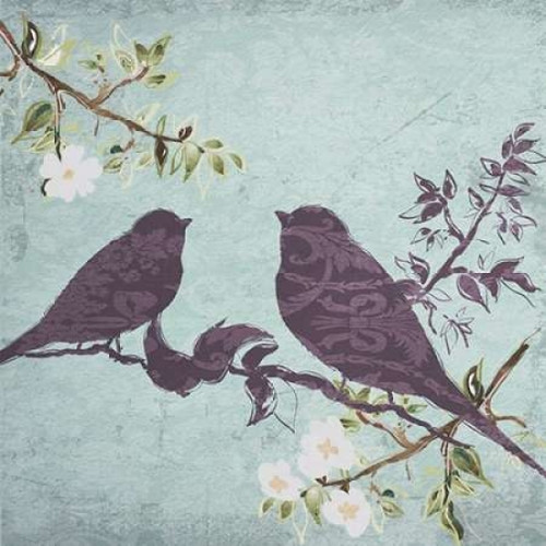 Floral Bird Triptych Poster Print by Taylor Greene (12 x 12)