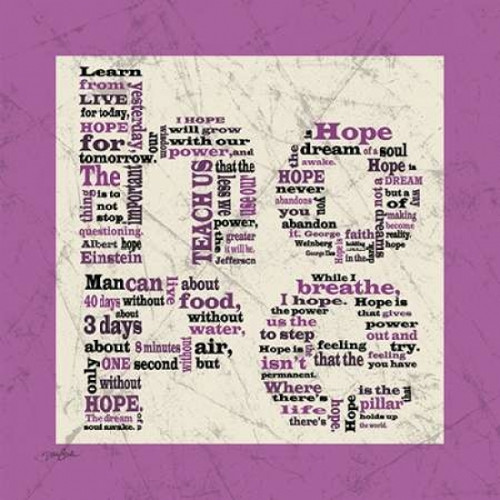 Hope Purple Poster Print by Diane Stimson (12 x 12)