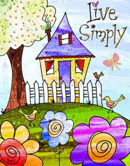 Live Simply Poster Print by Diane Stimson (8 x 10)