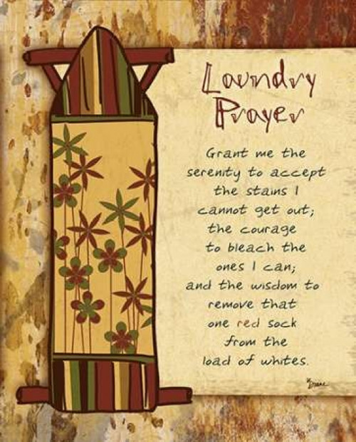 Laundry Prayer Board Poster Print by Diane Stimson (8 x 10)