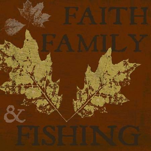 FAITH FAMILY FISHING Poster Print by Taylor Greene (12 x 12)