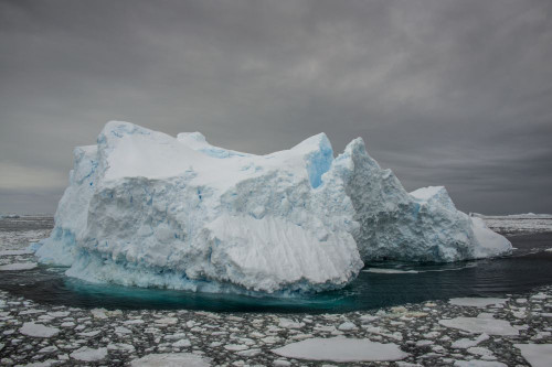 Iceberg in Antarctica's Penola Strait, along the Antarctic Peninsula; Antarctica Poster Print by Karen Kasmauski (18 x 12)