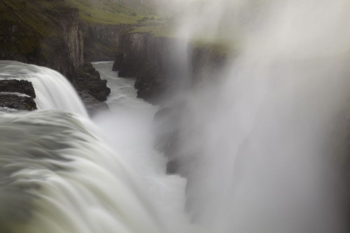 Gullfoss Falls, in the Golden Circle, southwest Iceland.; Gulfoss Falls, Hvita River, Iceland. Poster Print by Nigel Hicks (18 x 12)