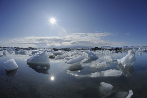 Glacial Ice, Jokulsarlon, South Iceland, Iceland Poster Print by Raimund Linke (19 x 12)