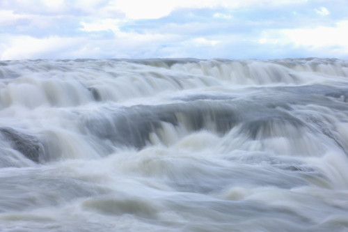 Close-Up of Gullfoss Waterfall, Hvita River, Iceland Poster Print by Raimund Linke (19 x 12)