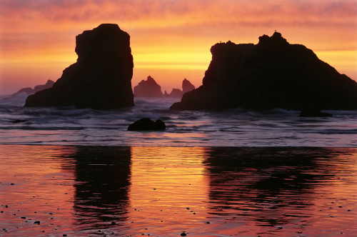 Bandon Beach Oregon, USA Poster Print by J. A. Kraulis (17 x 11)