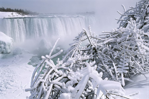 Niagara Falls in Winter Ontario Canada Poster Print by J. A. Kraulis (17 x 11)