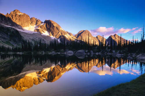 Drinnon Pass at Sunset Valhalla Provincial Park British Columbia, Canada Poster Print by J. A. Kraulis (17 x 11)