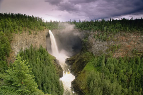 Helmcken Falls, Wells Gray Provincial Park, British Columbia, Canada Poster Print by J. A. Kraulis (17 x 11)