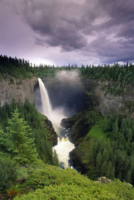 Helmcken Falls, Wells Gray Provincial Park, British Columbia, Canada Poster Print by J. A. Kraulis (11 x 17)