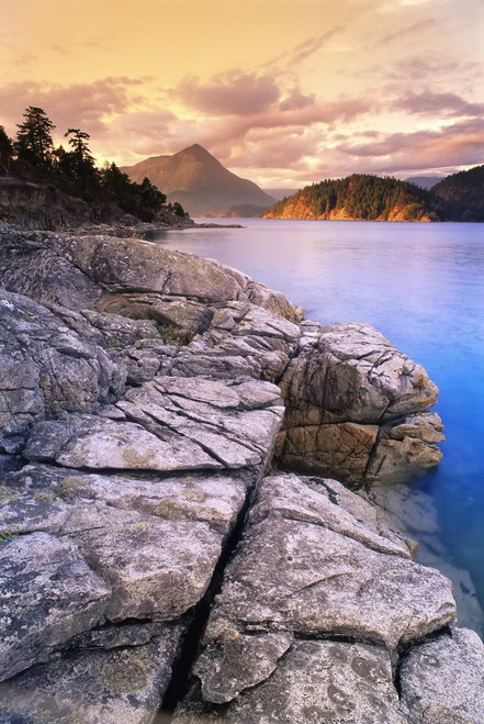 Mount Addenbroke Curme Islands, Desolation Sound British Columbia, Canada Poster Print by J. A. Kraulis (11 x 17)