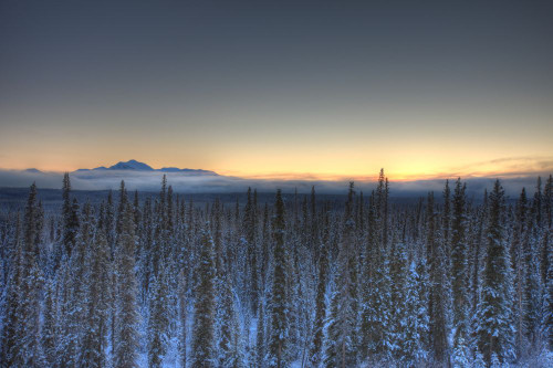 Sunset Over Dawson Peaks, Teslin, Yukon Poster Print by Robert Postma (17 x 11)