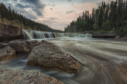 The Trout River Flows Over Sambaa Deh Falls In Sambaa Deh Territorial Park; Northwest Territories, Canada Poster Print by Robert Postma (19 x 12)